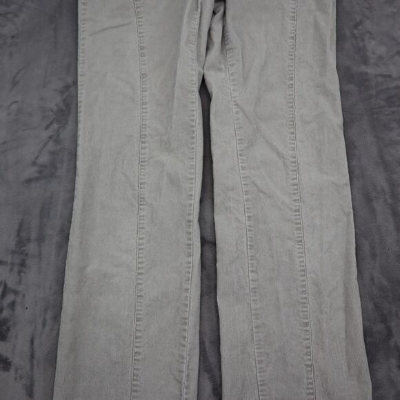 London Pants Womens 6 Gray Chino Bootcut Stretch Corduroy Flat Front Button Zip - Picture 12 of 16